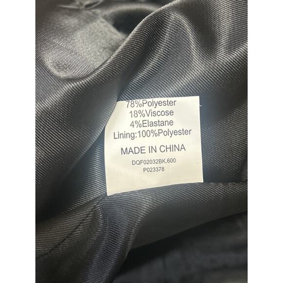 DISSH Rowan Women's Black Cap Sleeve Mid Button Up Blazer Jacket Vest Size 4 - Picture 5 of 5